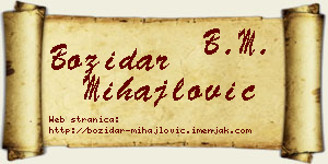 Božidar Mihajlović vizit kartica
